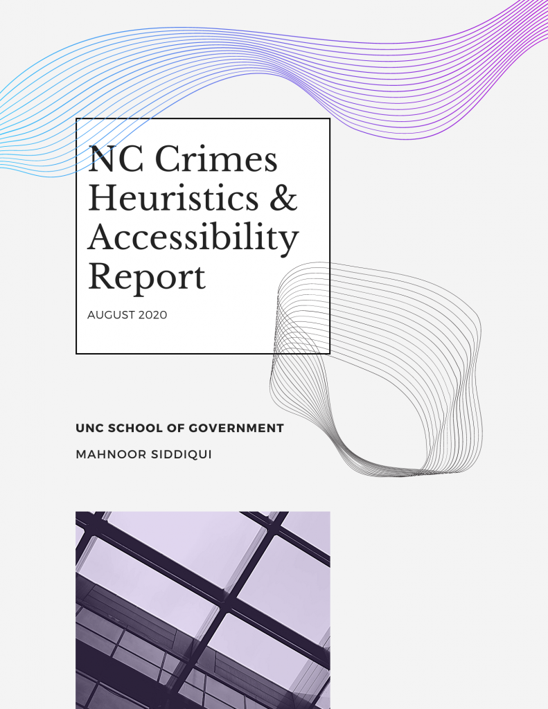 NC Crimes Heuristics & Accessibility report